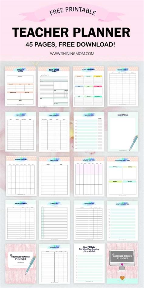 Free Printable Teacher Planner: 45 Templates to Make You Efficient