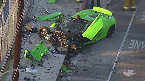 McLaren sports car smashed up in hit-run crash in Woodland Hills - ABC7 Los Angeles