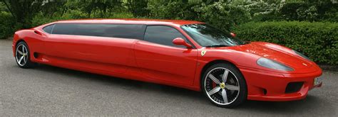 Red Ferrari Limo - Herts Limos - UK's ONLY red Ferrari limo