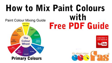 How to Mix Paint Colours Tutorial with Free Download PDF Chart - DIY ...