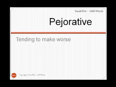 Pejorative Words