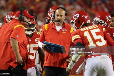 Kansas City Chiefs head coach Andy Reid, quarterback coach Matt Nagy ...