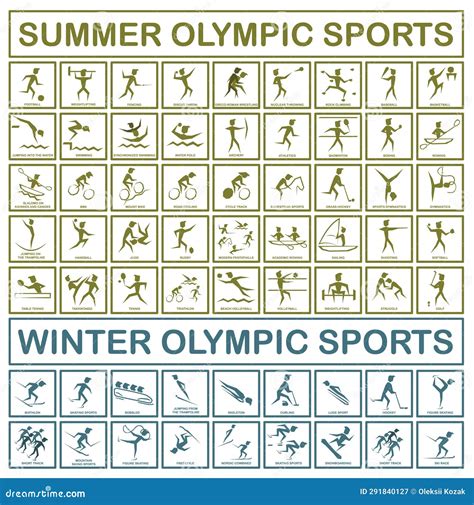 Olympic Sport. Set of Sports Icons Stock Vector - Illustration of ...