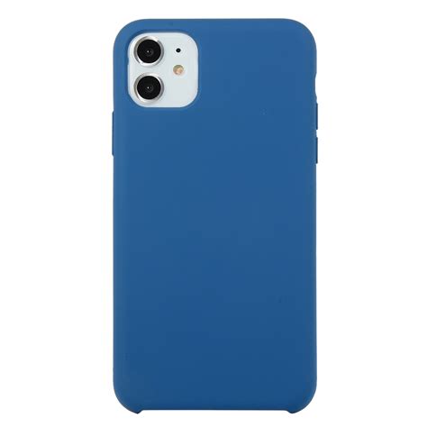 For iPhone 11 Solid Color Solid Silicone Shockproof Case (Cobalt Blue ...