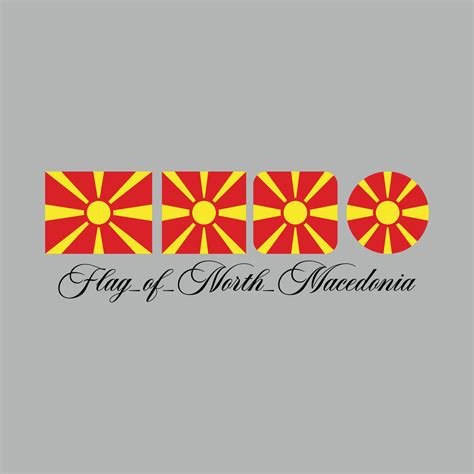 flag of North Macedonia design artwork 21854159 Vector Art at Vecteezy