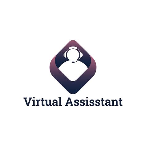 Premium Vector | Virtual assistant logo