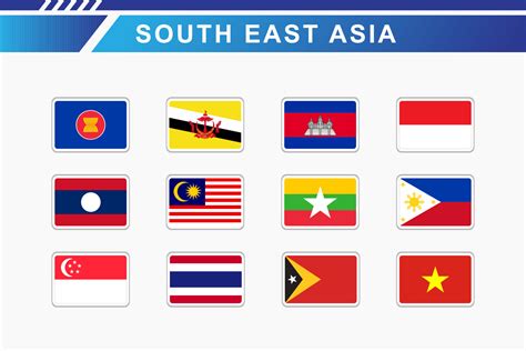 Flag of south east asian countries 4968770 Vector Art at Vecteezy