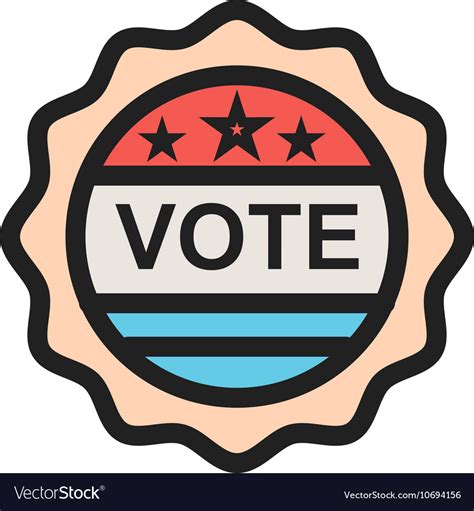 Vote Sticker Royalty Free Vector Image - VectorStock