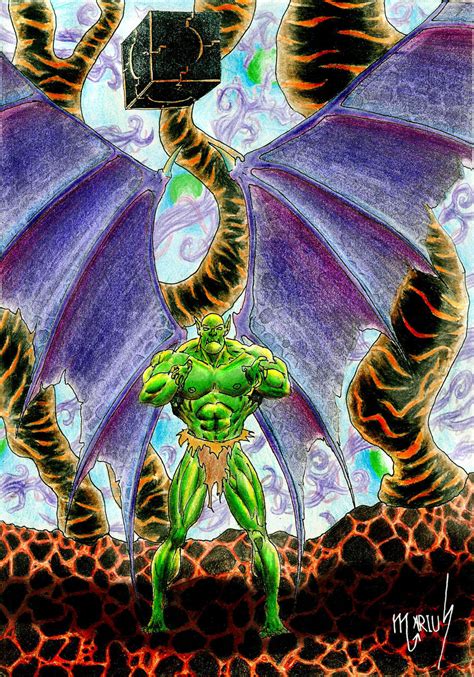 Winged demon coloured by LupulSinguratic on DeviantArt