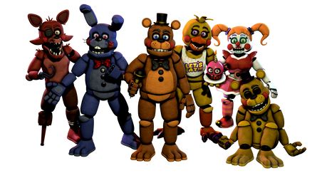 [SFM] The Showtime Gang by FLOOMEZ | Fnaf characters, Fnaf wallpapers, Character design