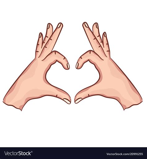 Giving love from hand to hand heart shape gesture Vector Image