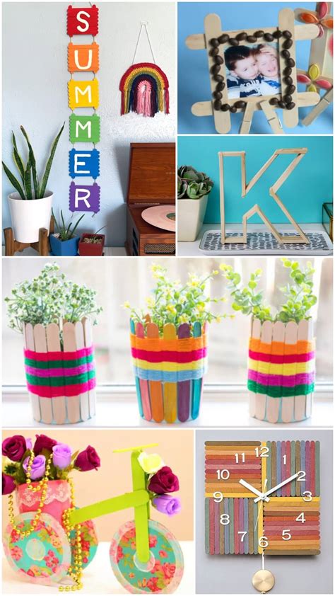 Popsicle Stick Decoration Craft Ideas For Home - Kids Art & Craft