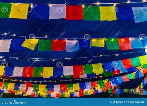 Prayer nepali flags stock photo. Image of asian, culture - 264729362