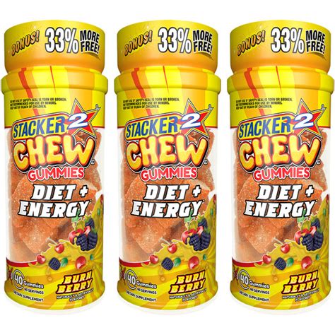 Stacker2 Chew Gummies: Diet & Energy