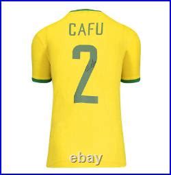 Cafu Signed Brazil Shirt 1970, Number 2 Autograph Jersey | Signed ...