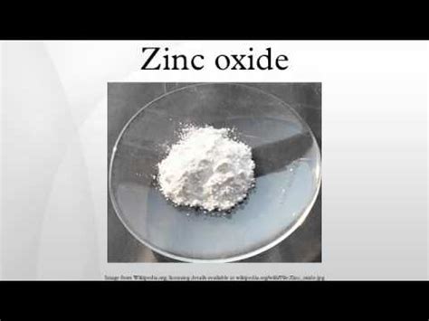 Zinc oxide - YouTube