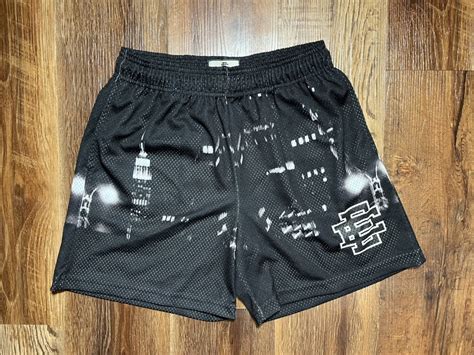 Eric Emanuel Eric Emanuel EE New York City Skyline Basic Black Shorts | Grailed