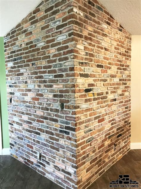 Brick veneers look incredible on interior walls. #mortonstones #brick # ...