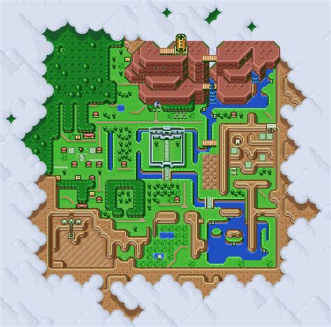 Leyenda de Zelda: Un enlace al pasado mapa de Hyrule | Etsy