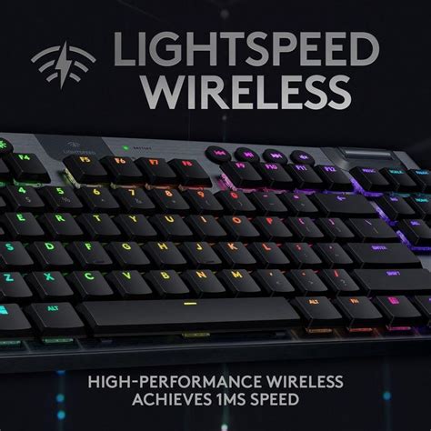 Logitech G915 TKL LIGHTSPEED Wireless Carbon Linear Switches Gaming ...