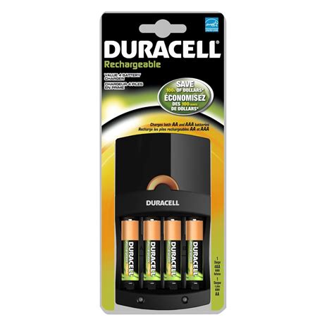 Buy Duracell Charger, with 4 AA Rechargeable Batteries 1 Kit (CEF14DX) Online at Low Prices in ...