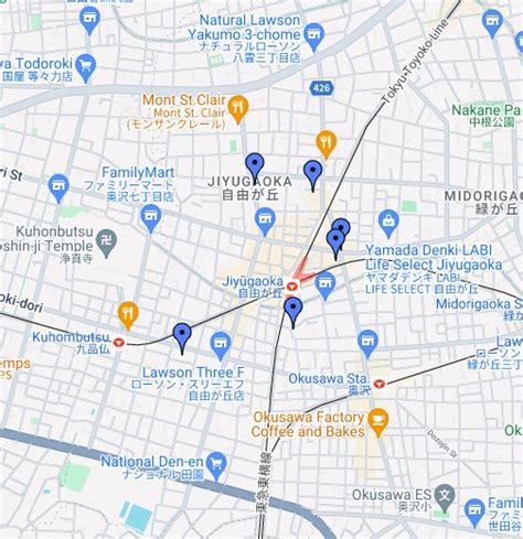 自由が丘ランチマップ - Google My Maps