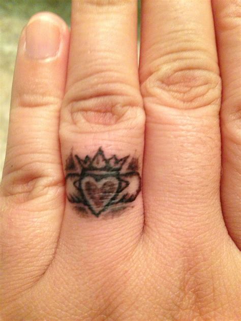 New claddagh ring tattoo! Turned out amazing! | Claddagh tattoo, Ring tattoos, Claddagh ring tattoo