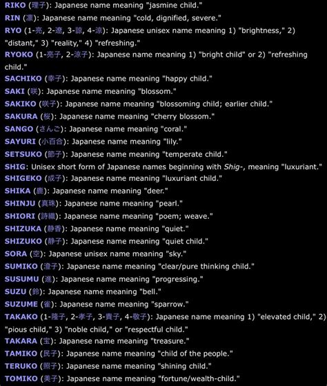 Some female Japanese names | Japanese names and meanings, Japanese last ...