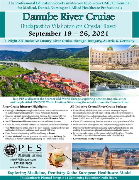 Danube River Cruise on Crystal 2021 – Professional Education Society