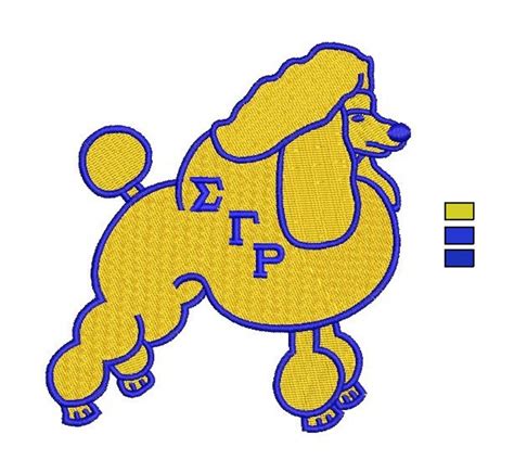 Sigma Gamma Rho Poodle Embroidery Design - Etsy