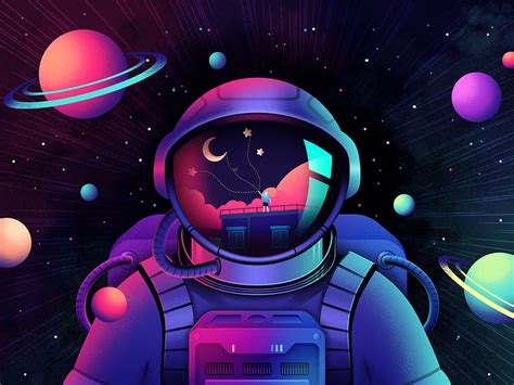 1920x1080px, 1080P Free download | Live gift. Space drawings, Astronaut , Space art, Space ...