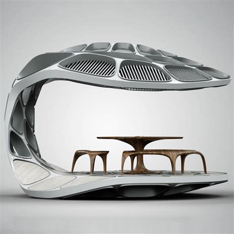 Dining pavilion by Zaha Hadid and Patrik Schumacher at Design Miami ...