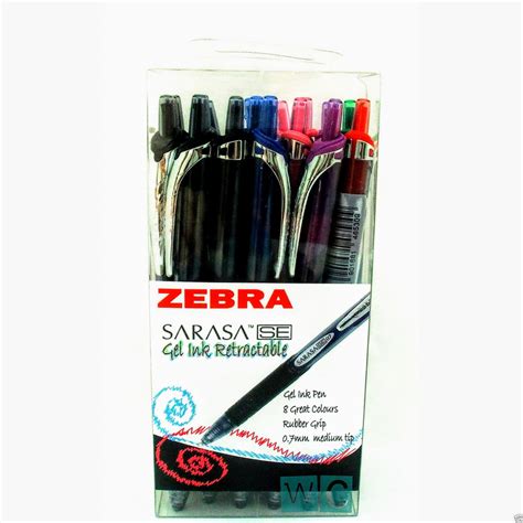 Zebra Sarasa SE 07 Gel Ink Retractable Pens 20Pk in 8 Assorted Colours – Pens Etc