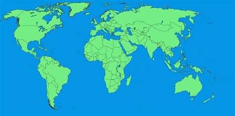 File:A large blank world map with oceans marked in blue-edited.png - Wikimedia Commons