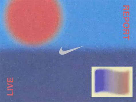 the nike logo is on top of a blue and red background with an orange ball