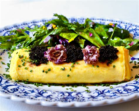 French Rolled Omelette, Boursin Cheese, Caviar - Taste With The Eyes