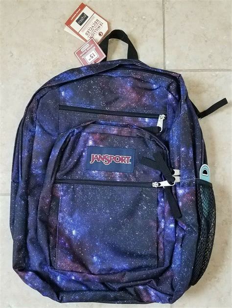 Jansport Big Student School Backpack Fits 15'' Laptop Black Night Sky ...