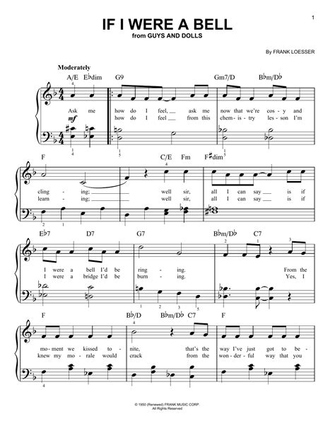 If I Were A Bell | Sheet Music Direct