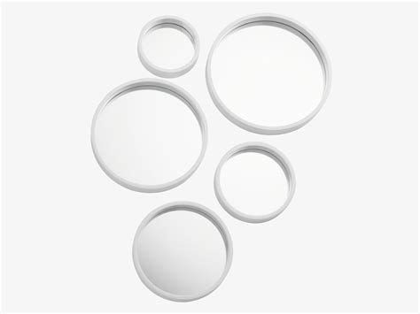 MIRROR MIRROR WHITES Glass Set of 5 round mirrors - Mirrors- HabitatUK | Round white mirror ...