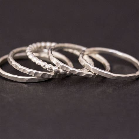 Stackable Rings Sterling Silver Rings Stacking Rings Dainty - Etsy