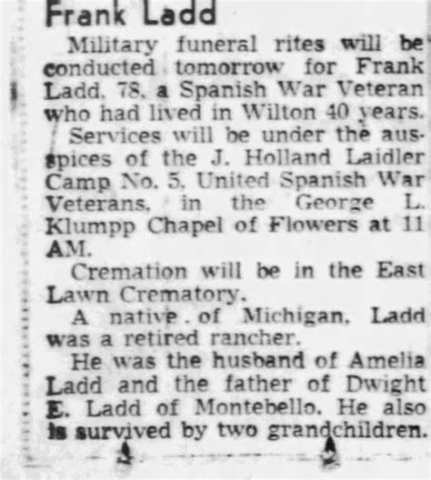 Obituary for Frank I Ladd - Newspapers.com™
