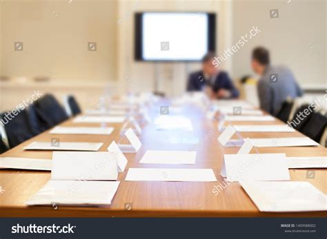 Conference Table Prepared Business Meeting Stock Photo 1409988002 | Shutterstock