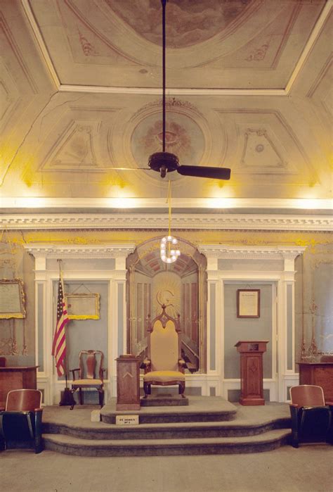 Lodge room, St. John's Masonic Lodge and Theater, New Bern, North Carolina | Masonic lodge ...