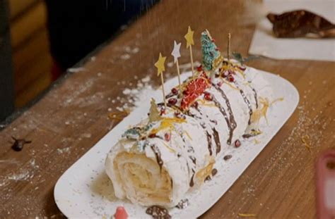 Mary Berry chocolate orange roulade with pomegranate seeds recipe on A ...