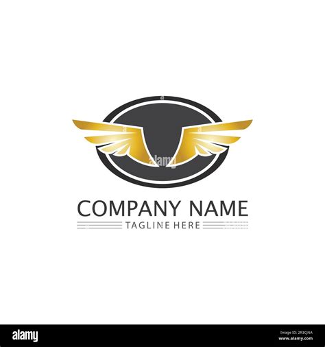 Falcon wings Logo Template vector illustration design Stock Vector Image & Art - Alamy