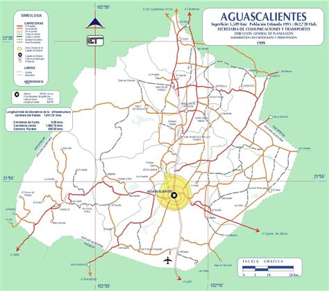 Map of Aguascalientes - MexConnect