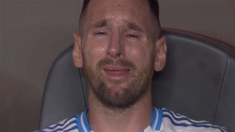 Copa America 2024: Lionel Messi seen crying profusely after substitution for Ankle Injury ...