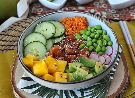 Poké bowl au saumon - Les Recette de A à Z