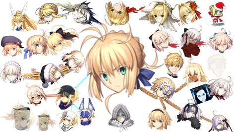 I added a unique Saberface to Saber's face every day for 30 days. This is the end result. : r ...