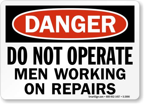 Do Not Operate Machinery Signs - MySafetySign.com